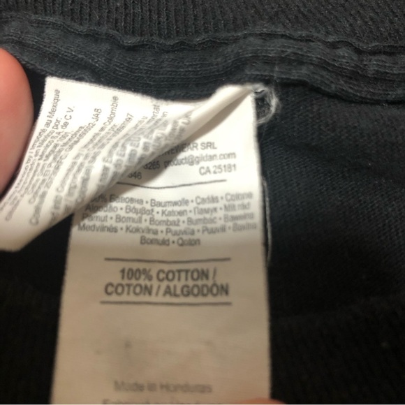 Gildan Heavy Cotton Black "SWIMMING" Long Sleeve T-Shirt - Size M - Picture 5 of 6